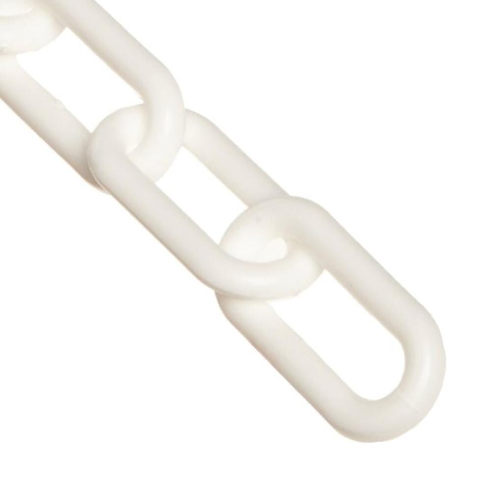 Mr. Chain Plastic Chain, 1 Link, 50'L, HDPE, White 10001-50